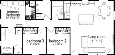 Ridgewood j829 floor plan home features