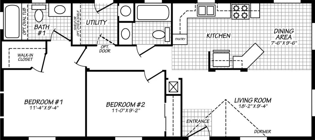 Evergreen 20442f floor plan home features
