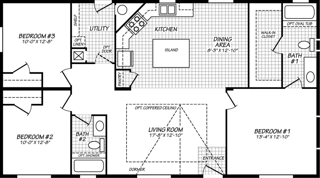 Evergreen 28483e floor plan home features