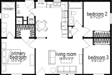 Ridgewood j910 floor plan home features
